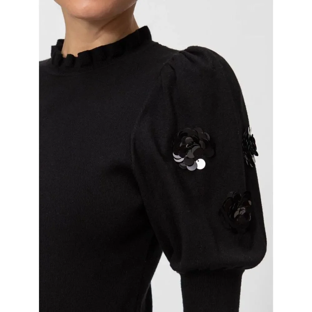 Actitude Twinset Women Actitude Twinset Ruffle Neck Slim Fit Jumper With Sequins